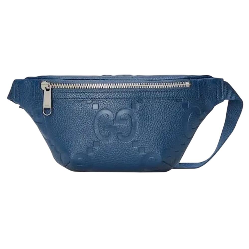 Gucci Jumbo Gg Belt Bag Gg Leather - Blue Leather - Picture 2 of 8